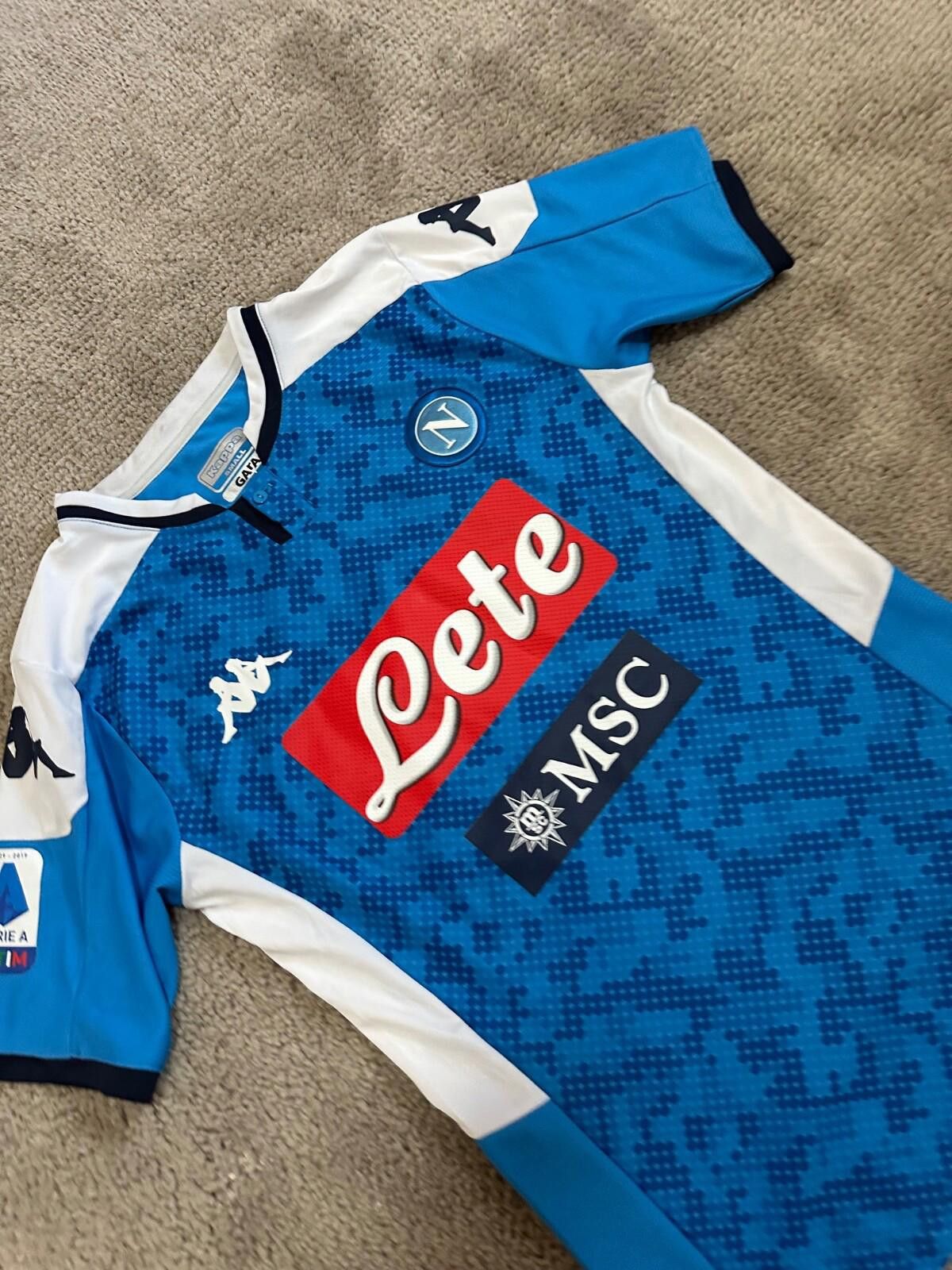Kappa 2019-20 Kappa Napoli Home Football Shirt Jersey INSIGNE # 24 Size US S / EU 44-46 / 1 - 3 Thumbnail