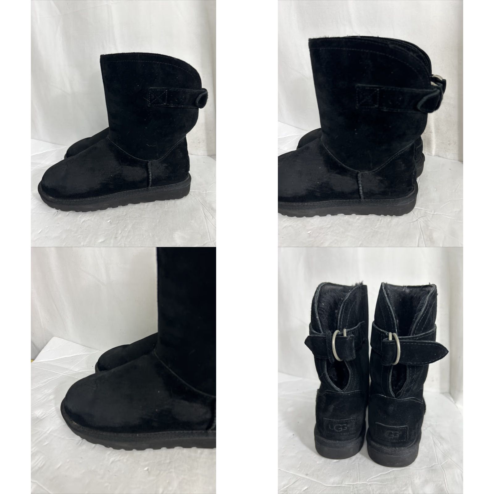 Ugg UGG Australia Remora Boots Black Sheepskin Buckle Fashion Comfort Bling Women 6 Shoes Suede Wool Australia 1012029 Size 28" / US 6 / IT 42 - 8 Thumbnail