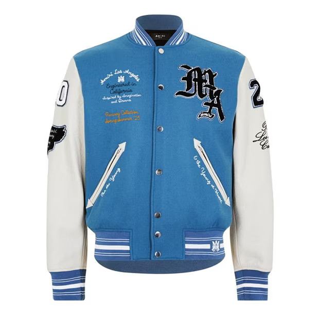 image of Amiri O1G2R1Mq0324 Jacket In Blue, Men's (Size Medium)