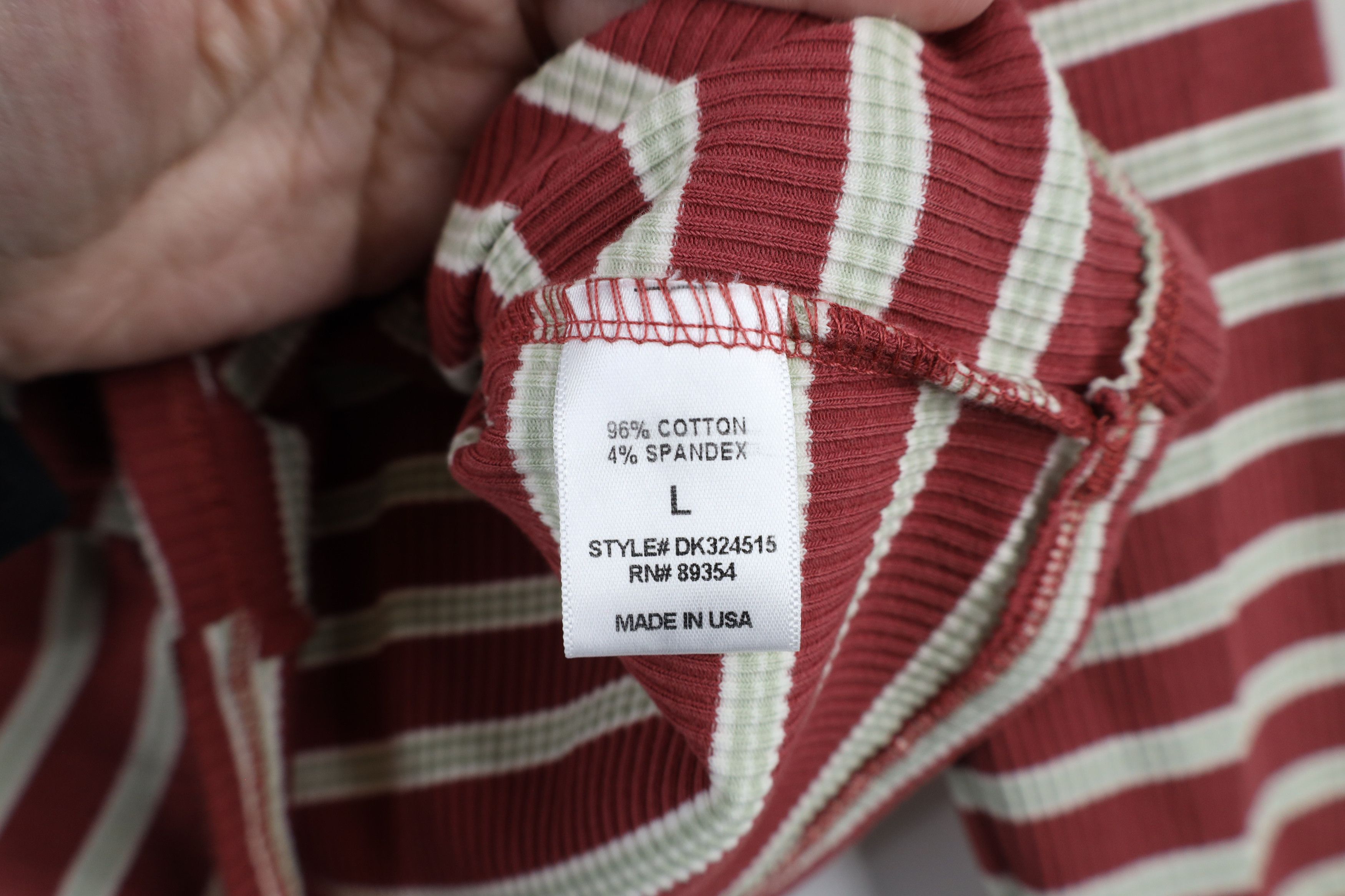 Vintage Vintage Y2K Babydoll Ribbed Knit Polo Shirt Striped USA Size L / US 10 / IT 46 - 8 Thumbnail