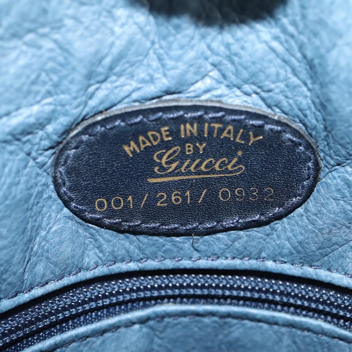Gucci GUCCI Micro GG Canvas Shoulder Bag Suede Navy Gold 001 261 Size ONE SIZE - 18 Thumbnail