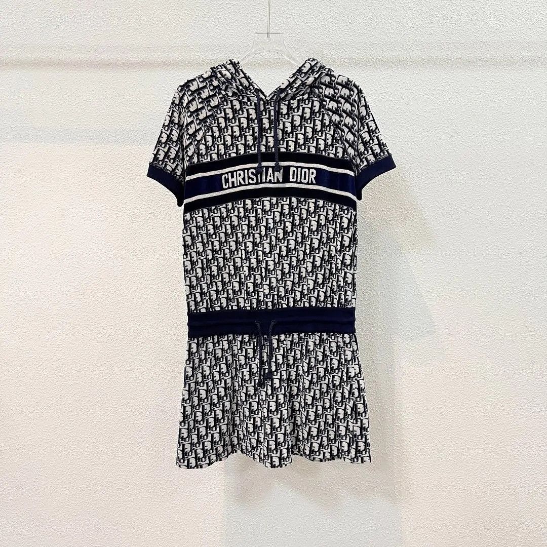 Dior Dior Oblique Hooded Mini Dress Size S Size S / US 4 / IT 40 - 1 Thumbnail