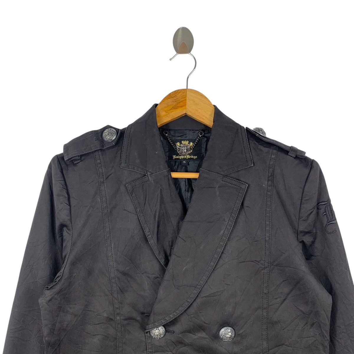 Knightsbridge KNIGHT BRIDGE Skull Japanese Brand Backhit Logo Coat Jacket Size S / US 4 / IT 40 - 4 Thumbnail