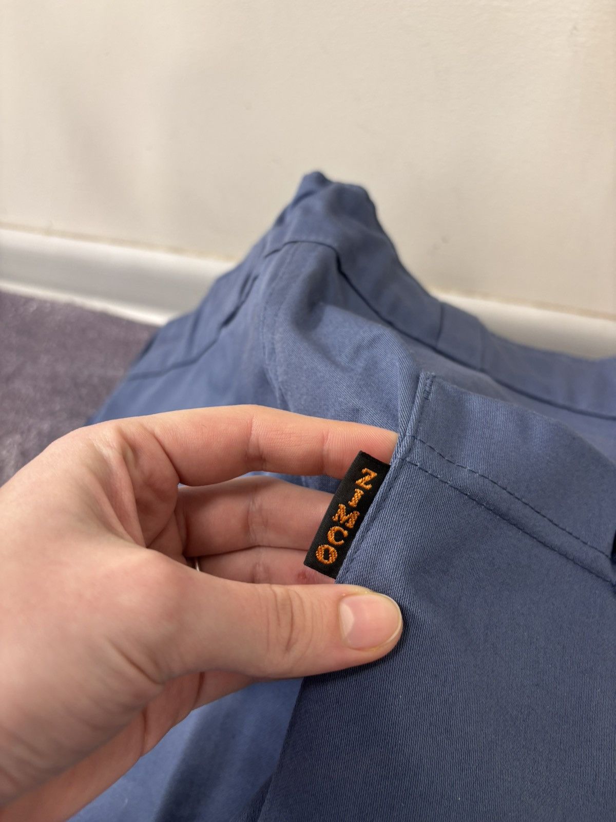 Other Vintage 1970s French Workwear Zimco Slate Blue Utility Pants Size US 34 / EU 50 - 20 Thumbnail