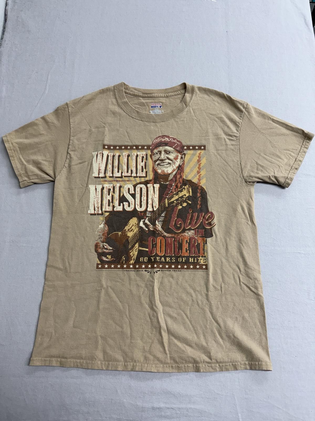 Hanes Willie Nelson Tshirt 60 Years of Hits Frank Bros Austin TX M Size US M / EU 48-50 / 2 - 1 Thumbnail