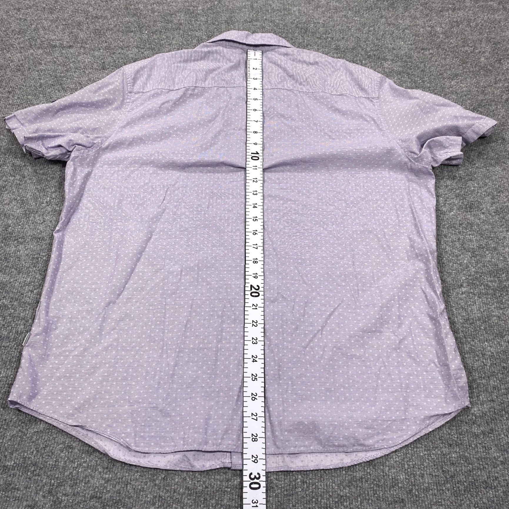 Calvin Klein Calvin Klein Shirt Mens XL Purple Polka Dot Short Sleeve Button Up Casual Size US XL / EU 56 / 4 - 6 Thumbnail