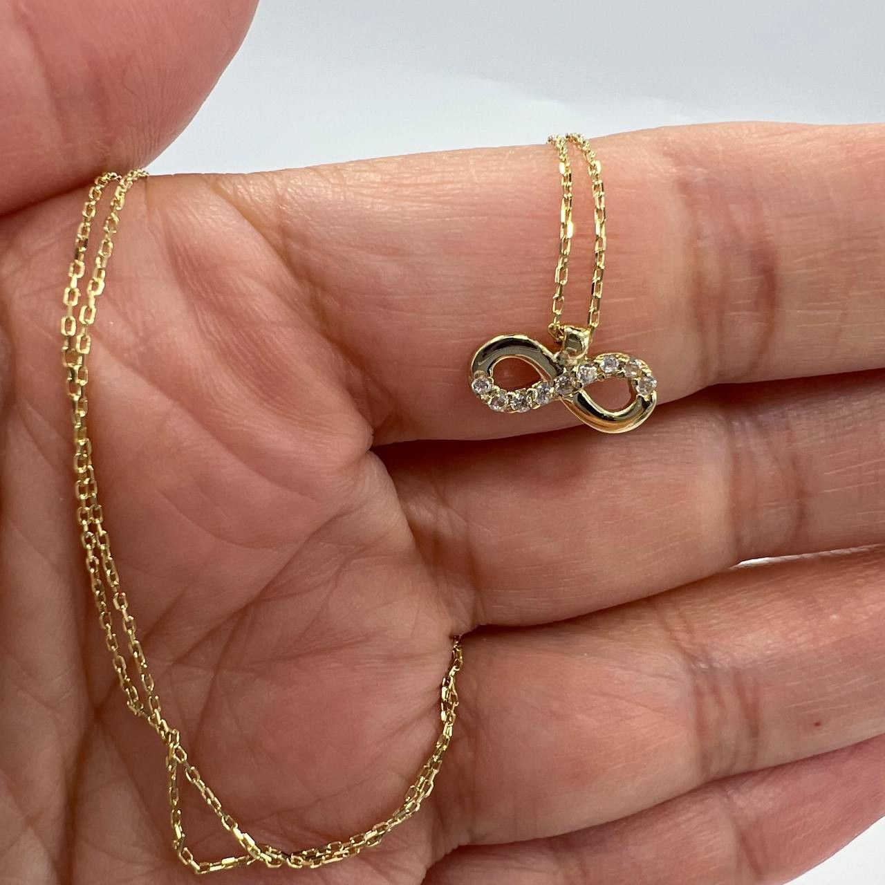 Other New Elegant 14K Solid Gold Necklace – Infinity Pendant 1.6g Size ONE SIZE - 6 Thumbnail