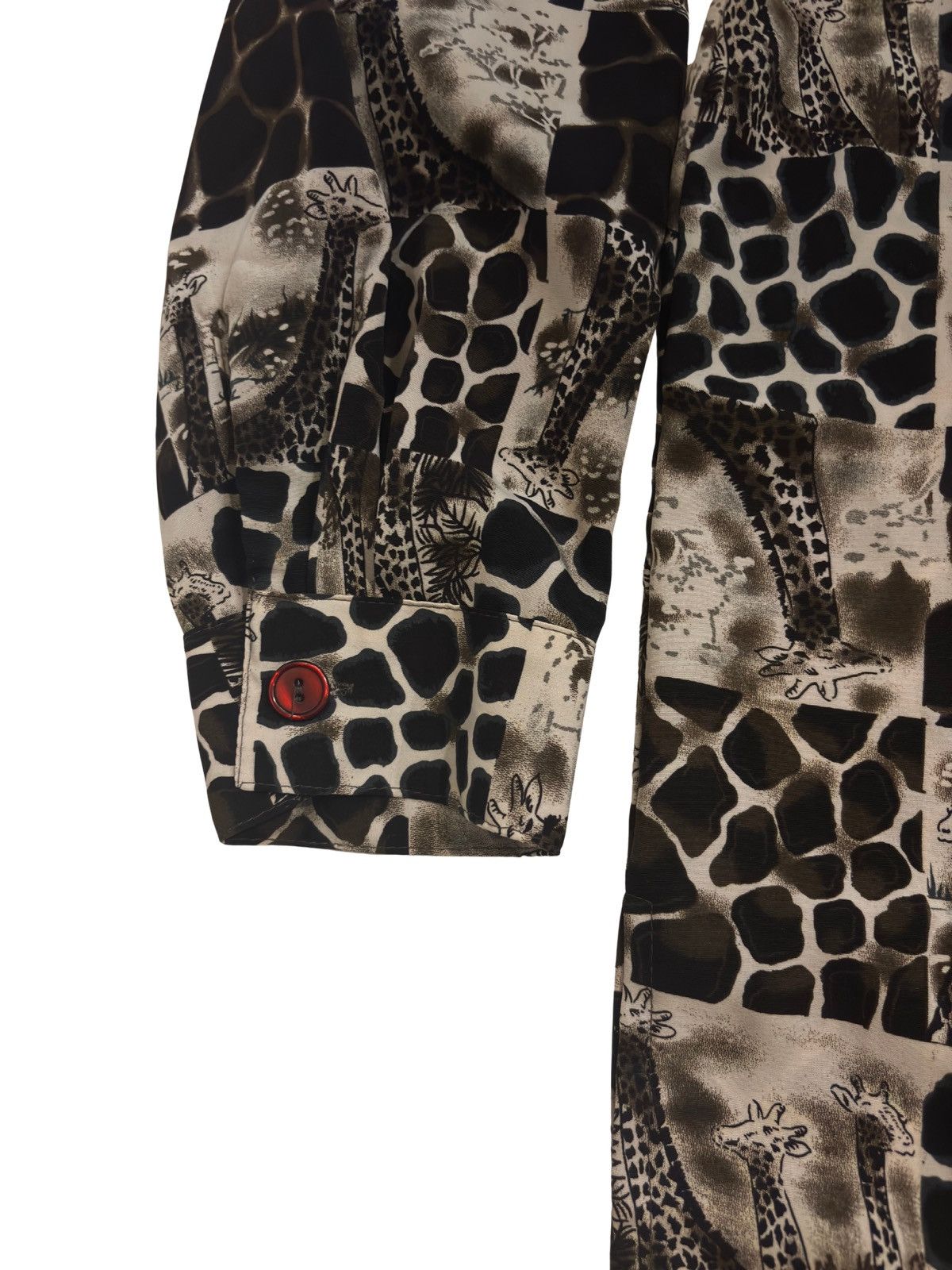 Other Brown giraffes patterns Blouse.wt1171 Size XL / US 12-14 / IT 48-50 - 7 Thumbnail