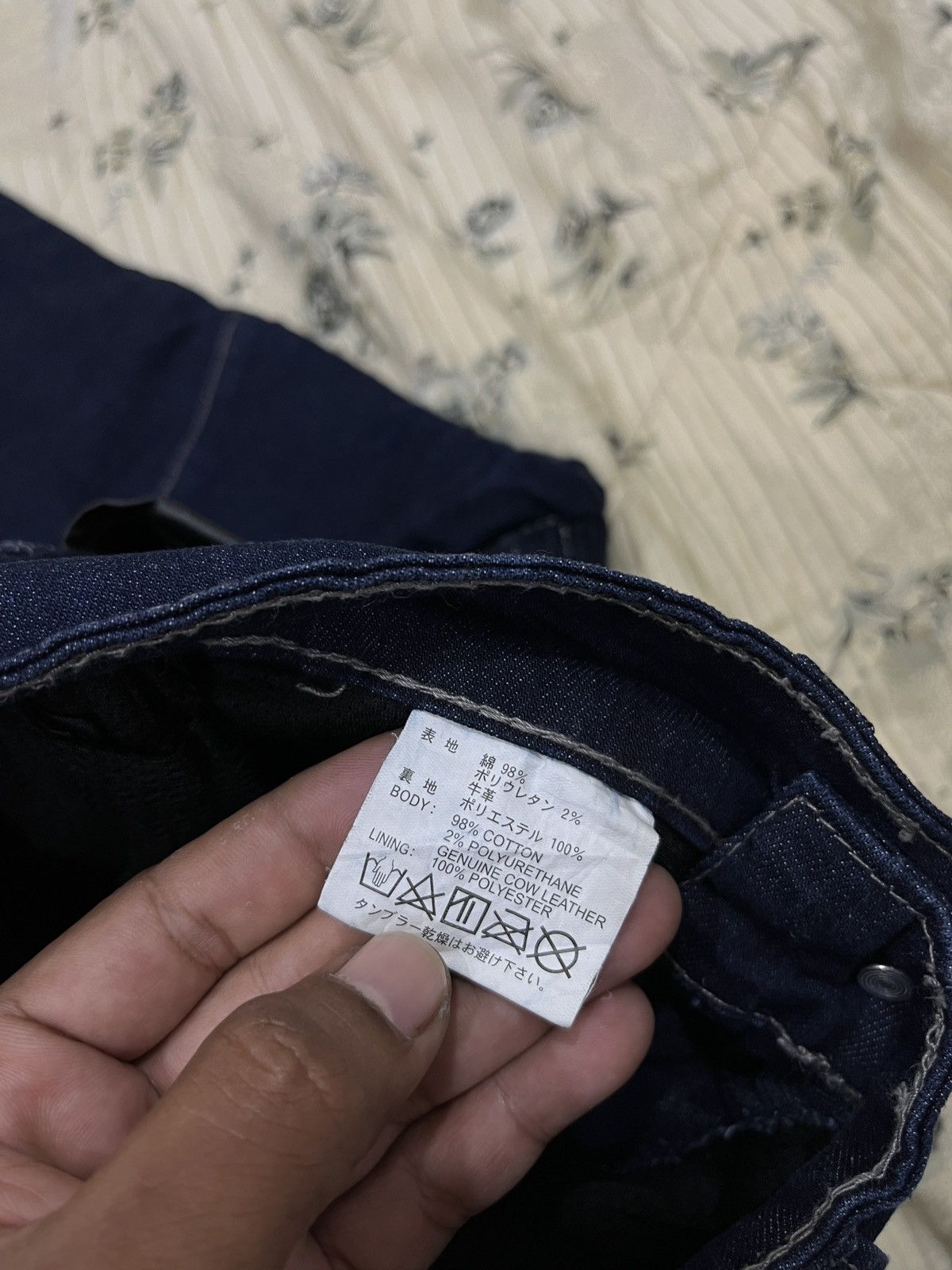 Designer (Xxxx)🔥🔥THE DEGNER CLASSIC KYOTO DENIM LEATHER BIKER PANTS Size US 30 / EU 46 - 14 Thumbnail