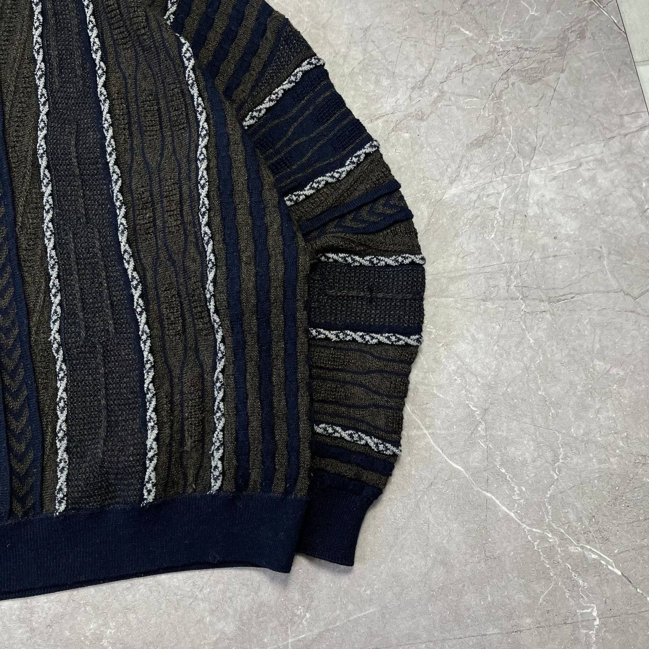 Japanese Brand Wool Knit Sweater 3D Multicolor Coogi Style Mens Size 58 Size US XL / EU 56 / 4 - 2 Thumbnail