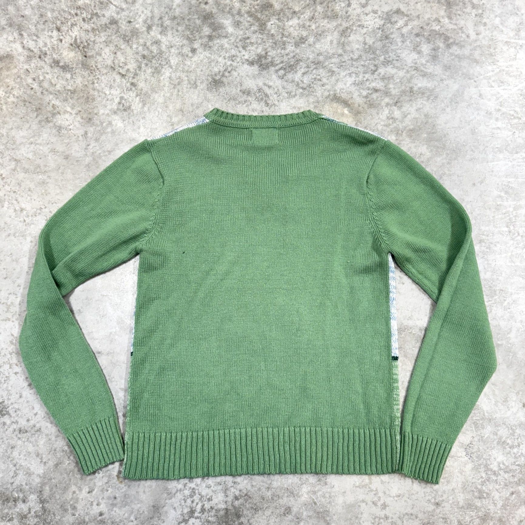 Vintage Vintage J Riggins Sweater Mens Large Green V Neck Landscape Intarsia Graphic Print 80s Size US L / EU 52-54 / 3 - 3 Thumbnail