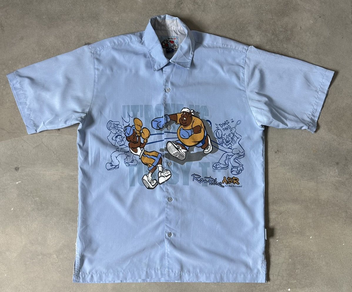 VINTAGE Y2K RAW BLUE ABR SHIRT