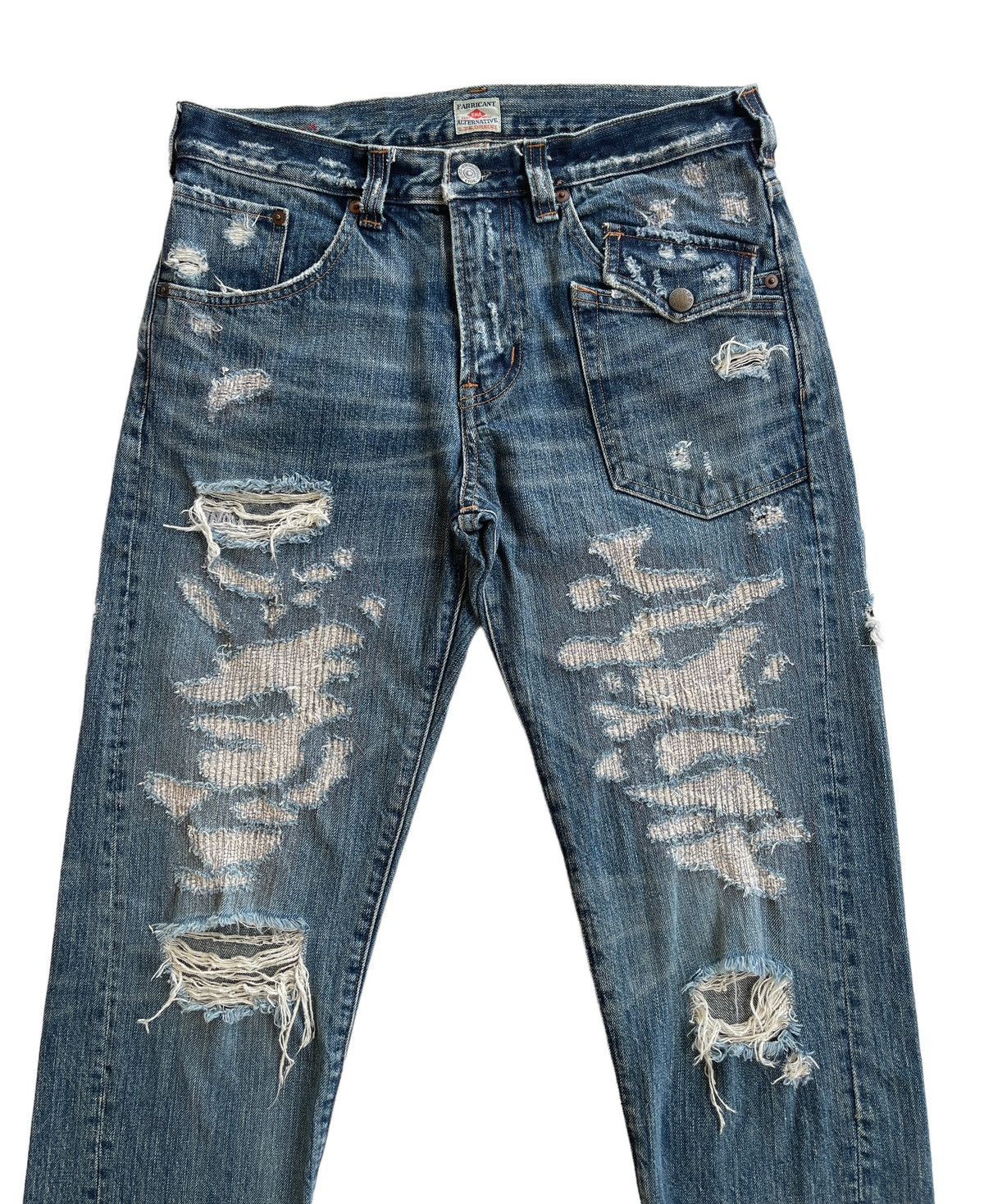 Japanese Brand Vintage RNa Slang Ripped Distressed Jeans Size US 31 - 2 Thumbnail