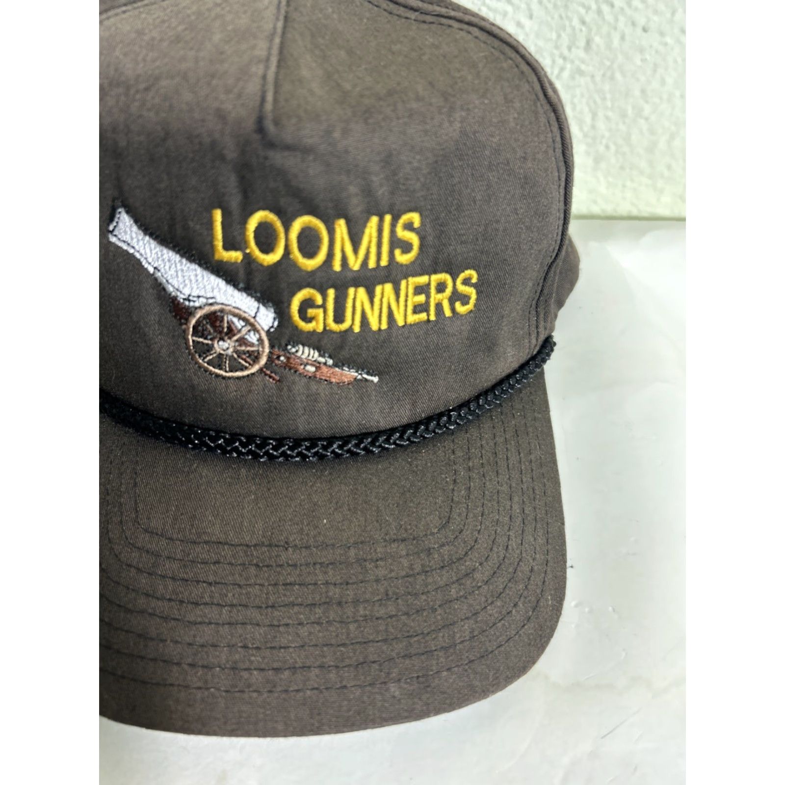 Vintage VINTAGE Richardson Baseball Hat Strap Back Brown Loomis Gunners Adjustable Men Size ONE SIZE - 4 Thumbnail