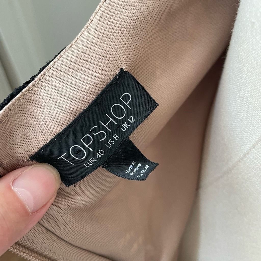 Topshop TopShop Black Strappy Lace Cocktail Homecoming Dress 8 Size M / US 6-8 / IT 42-44 - 6 Thumbnail