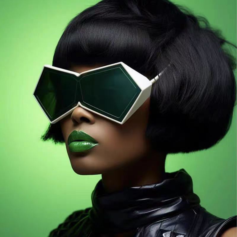VIBE Dark Street ins style custom avant-garde sunglasses Size ONE SIZE - 1 Thumbnail