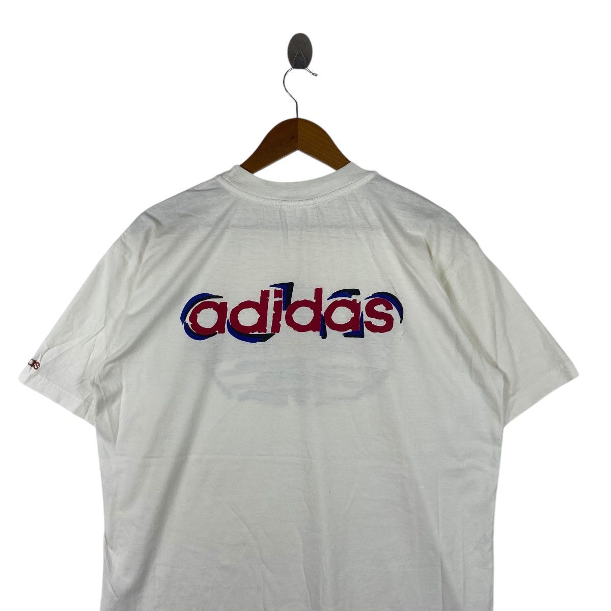 Adidas × Vintage Vintage 90’ ADIDAS ORIGINALS TREFOIL Logo Double Sided Tee Size US L / EU 52-54 / 3 - 5 Thumbnail