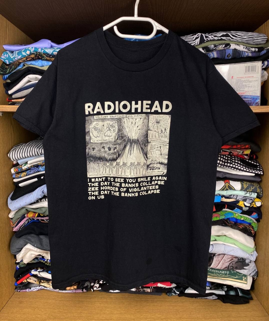Band Tees × Vintage Vintage Radiohead y2k Sounds of Orgy Waste Tee Size US M / EU 48-50 / 2 - 1 Thumbnail