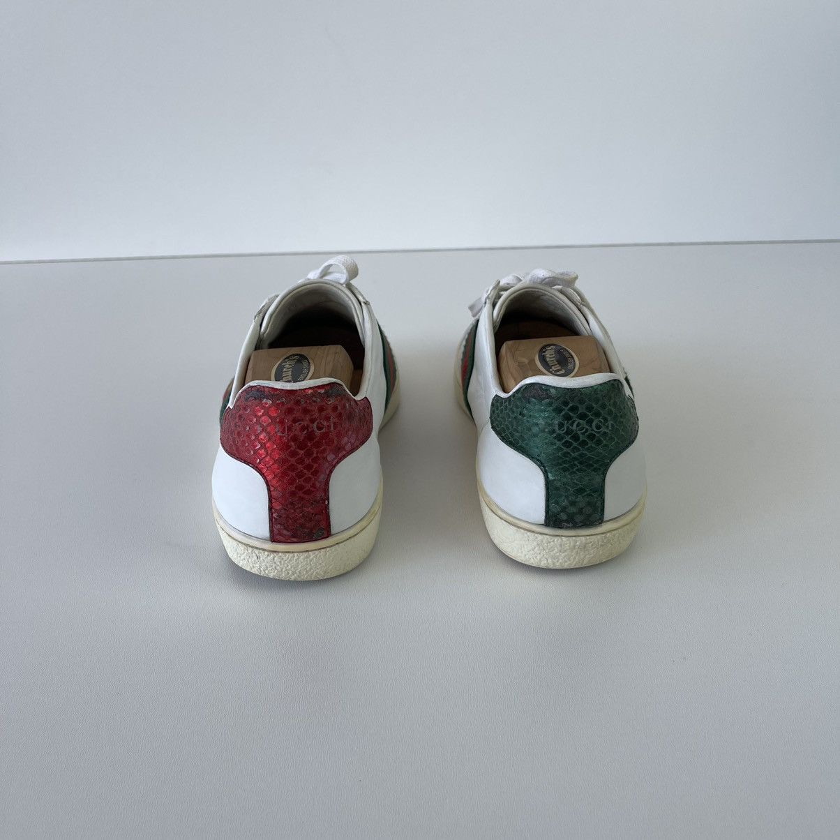Gucci Gucci Ace Bee Embroidered Trainers Leather Sneakers White Size US 8 / IT 38 - 10 Thumbnail
