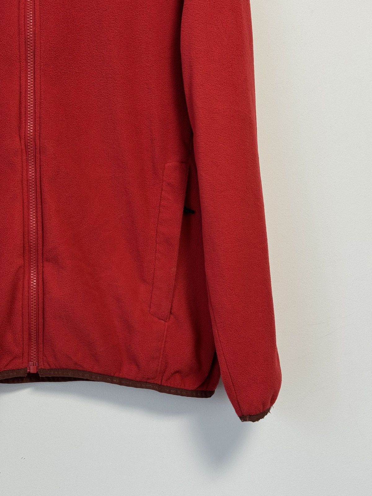 The North Face The North Face Full Zip Fleece Jacket Red Embroidered Logo Size US L / EU 52-54 / 3 - 4 Thumbnail