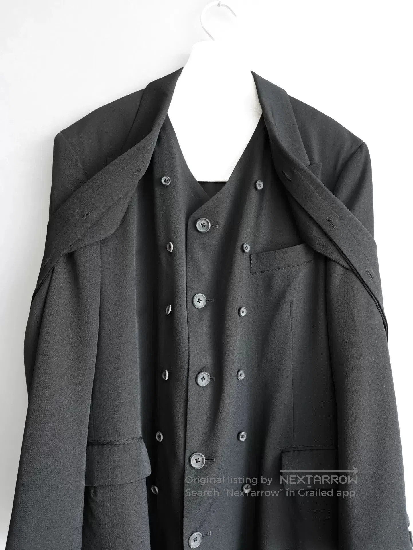 Yohji Yamamoto black layered jacket by yohji yamamoto. Size US M / EU 48-50 / 2 - 5 Thumbnail
