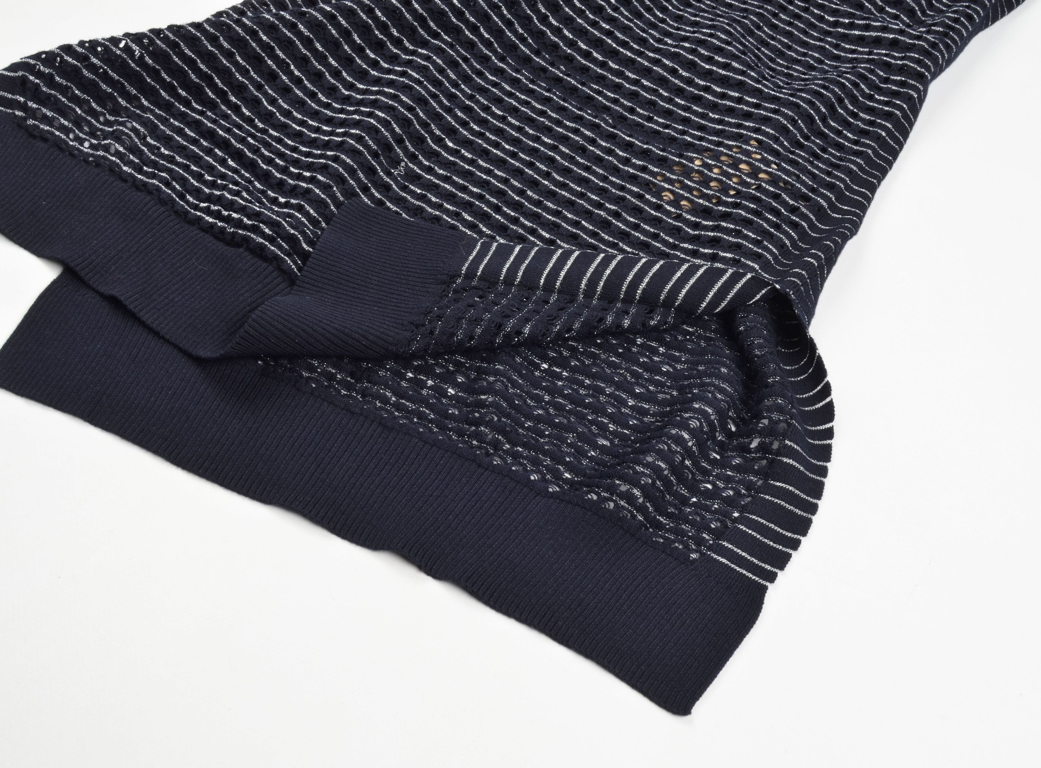 Allsaints AllSaints Navy Blue Open Knit Sleeveless Dress Size M / US 6-8 / IT 42-44 - 9 Thumbnail