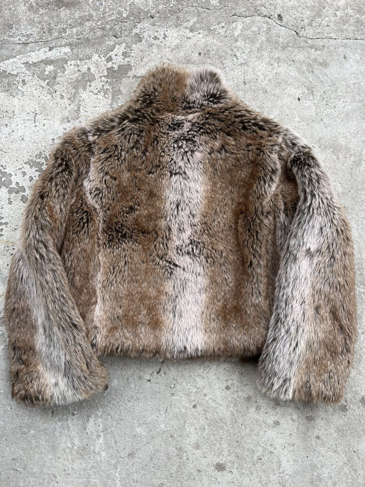 If Six Was Nine × Le Grande Bleu (L.G.B.) Vintage Fluffy Gothic JPG Style Eco Fur Faux Coat Jacket Y2K Size M / US 6-8 / IT 42-44 - 2 Thumbnail