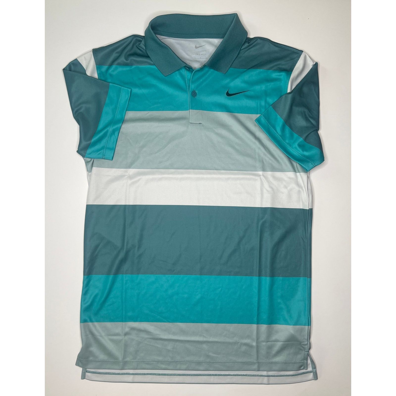 Nike Nike Victory Dri-FIT Golf Polo Bold Stripe Green Teal Size US S / EU 44-46 / 1 - 1 Thumbnail
