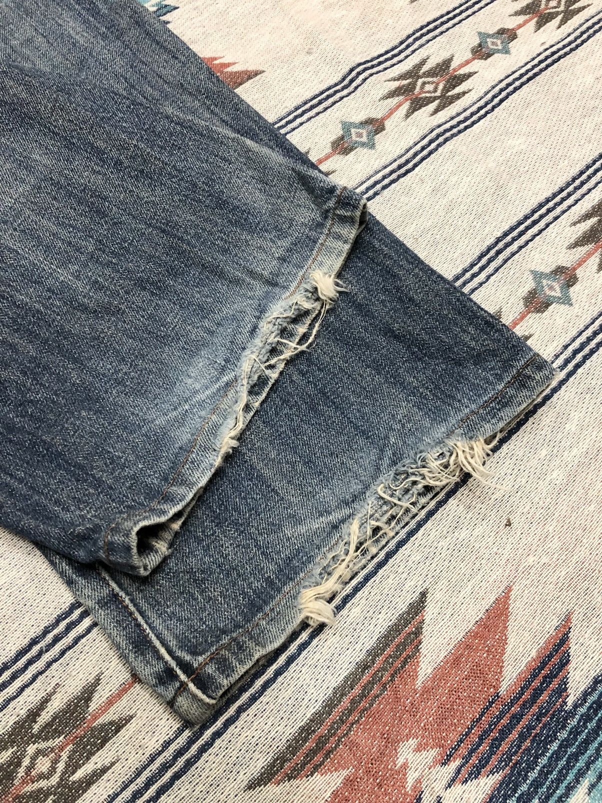 Japanese Brand WIDE LEG GOLD RUSH DISTRESSED DENIM Size US 30 / EU 46 - 7 Thumbnail