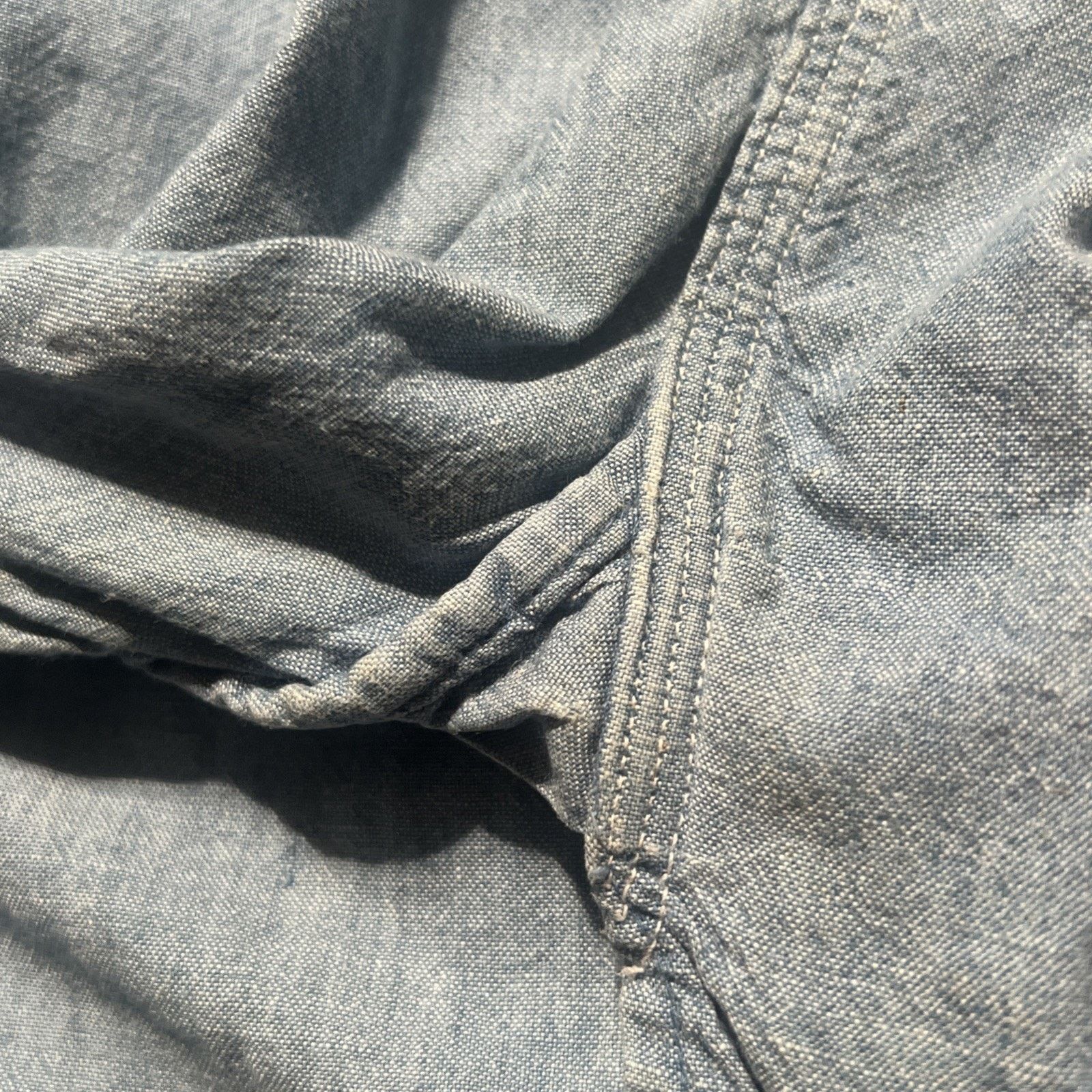 JCPenney Vintage 50s Penneys Sanforized Cotton Chambray Shirt Tall L Size US L / EU 52-54 / 3 - 4 Thumbnail