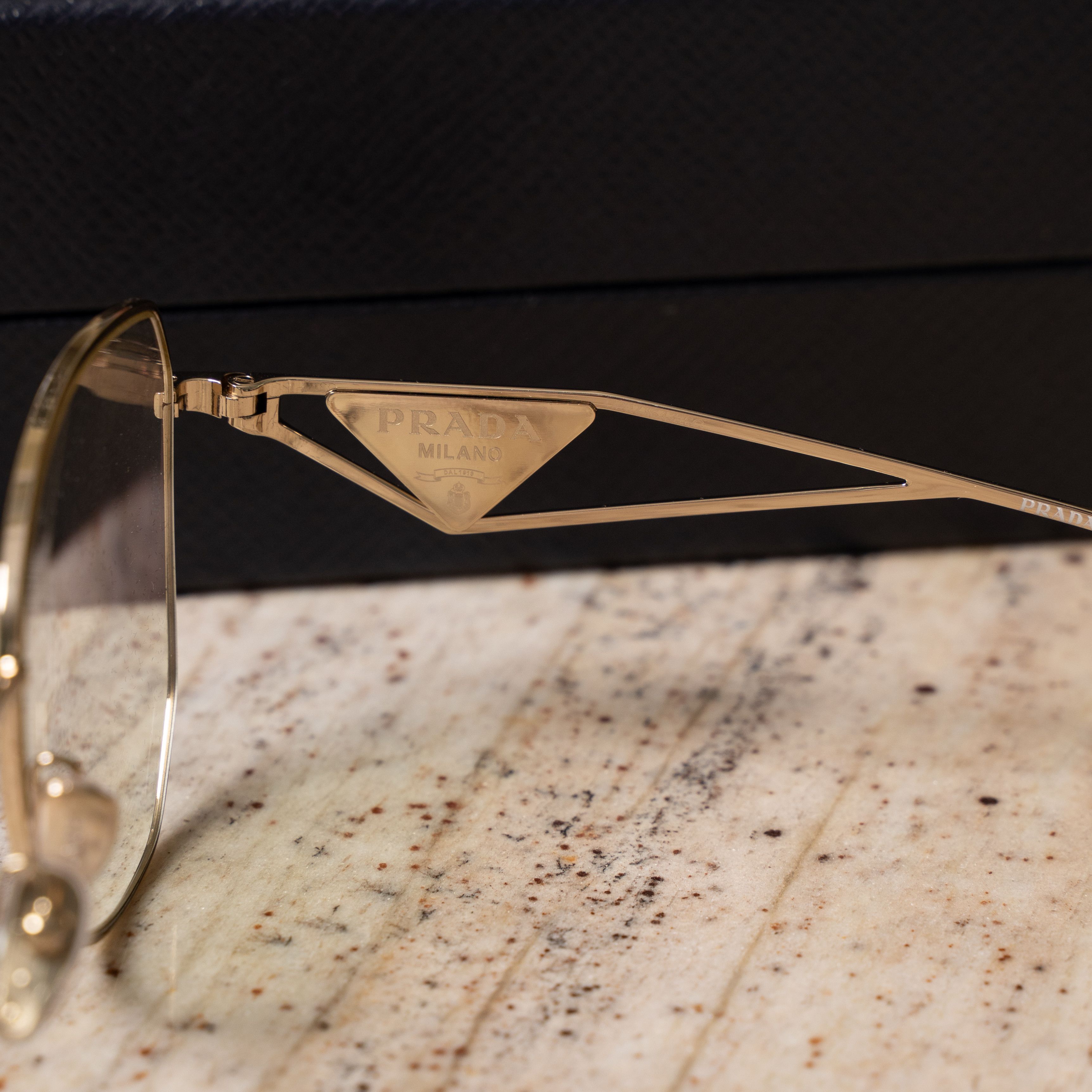 Prada PRADA 0PR 57YS ZVN08N Sunglasses GOLD Size ONE SIZE - 4 Thumbnail