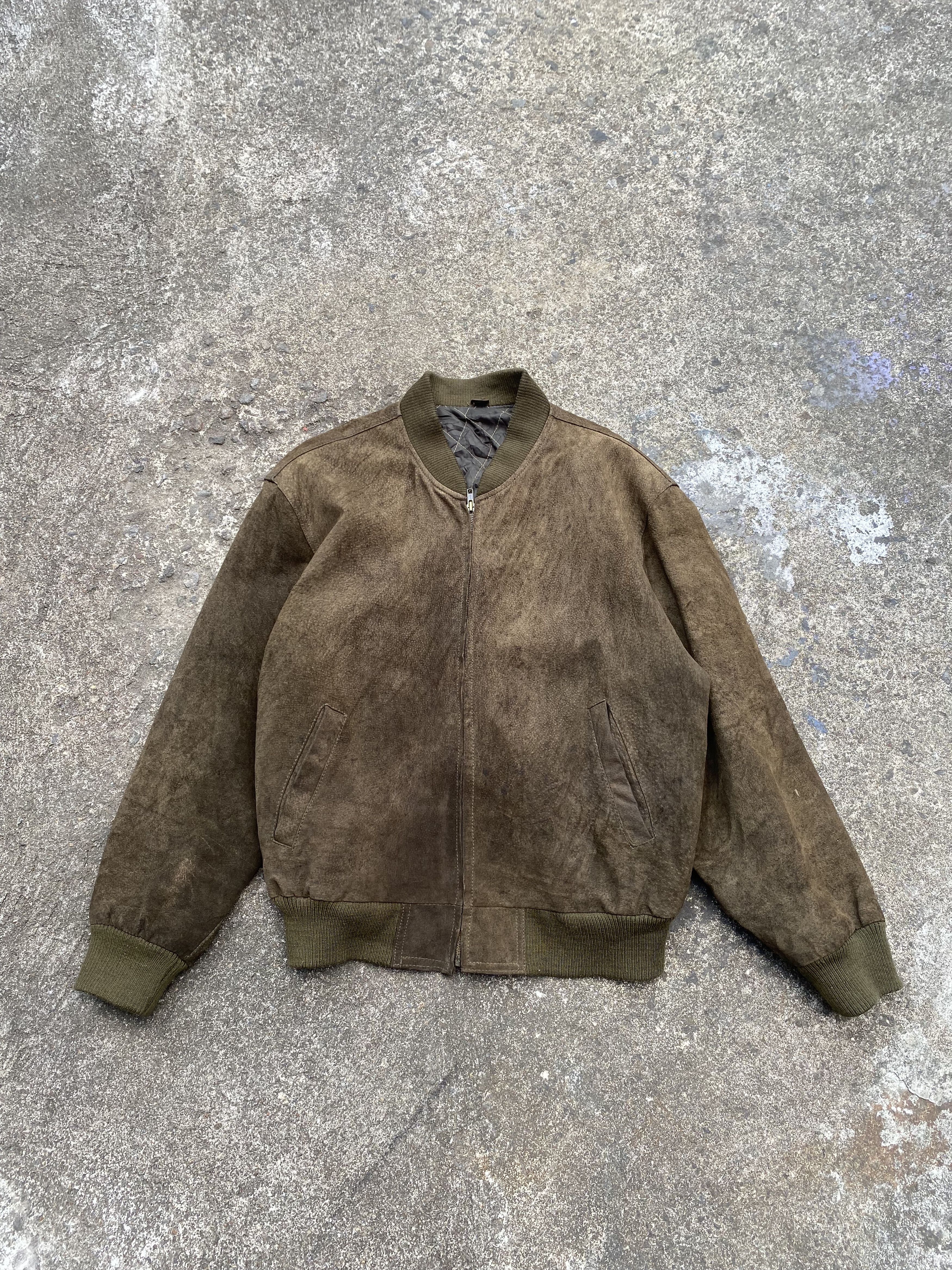 Designer × Vintage Vintage Korean Tailored Pigskin Suede Bomber Flight Jacket Size US M / EU 48-50 / 2 - 3 Thumbnail