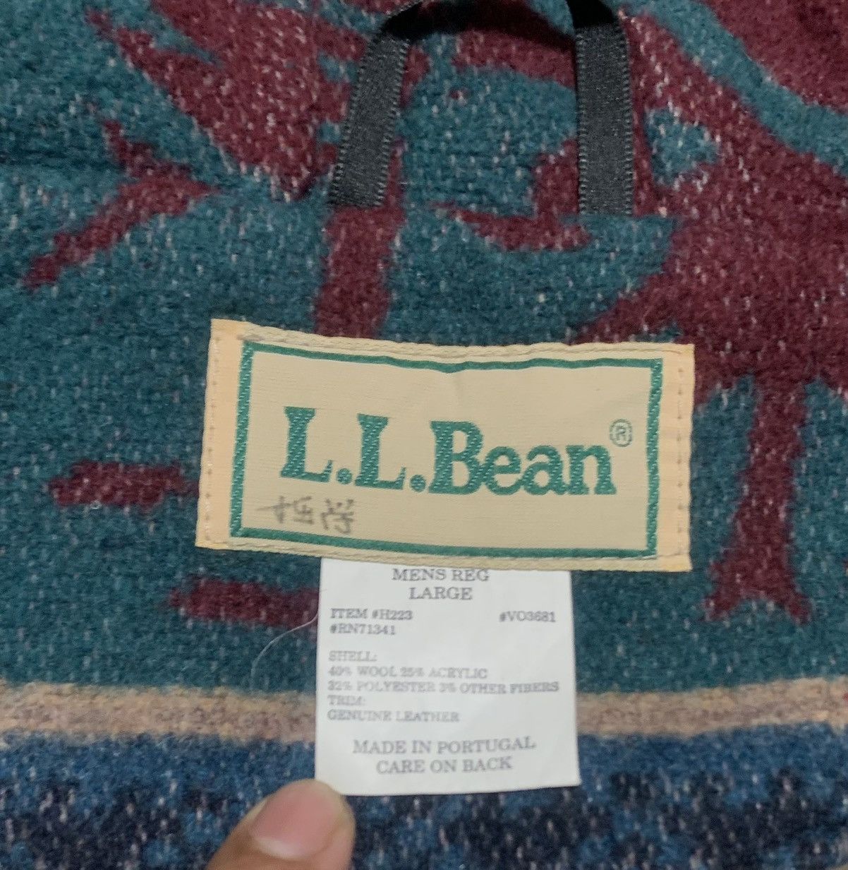 L.L. Bean Vintage 90s L.L Bean Navajo Jacket Hoodie Size US L / EU 52-54 / 3 - 4 Thumbnail