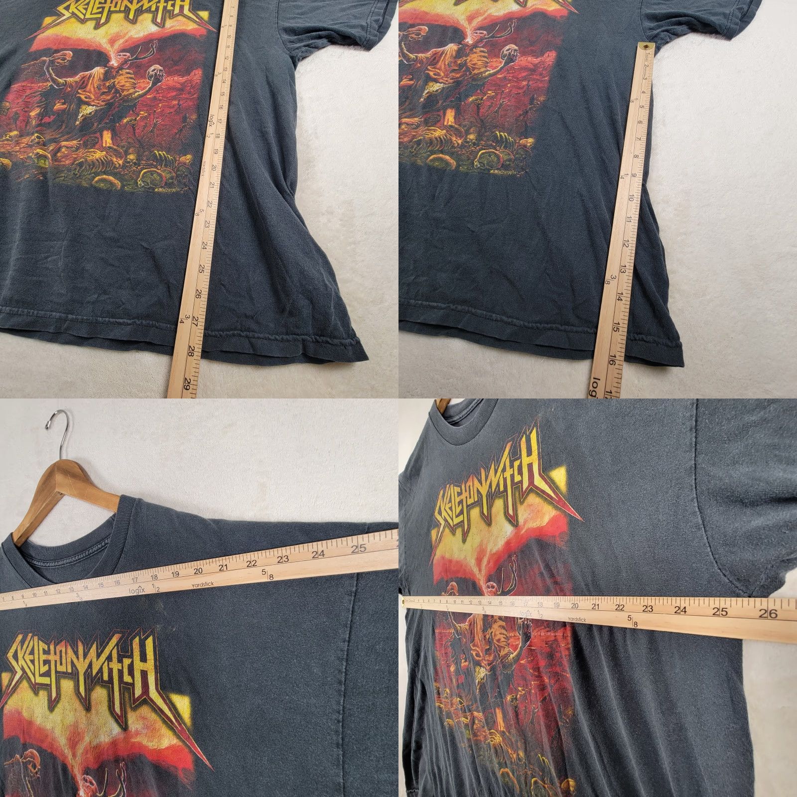 Etro Rare Skeletonwitch Breathing The Fire Shirt 2XL Black Retro Y2K Graphic Men Size US XXL / EU 58 / 5 - 8 Thumbnail