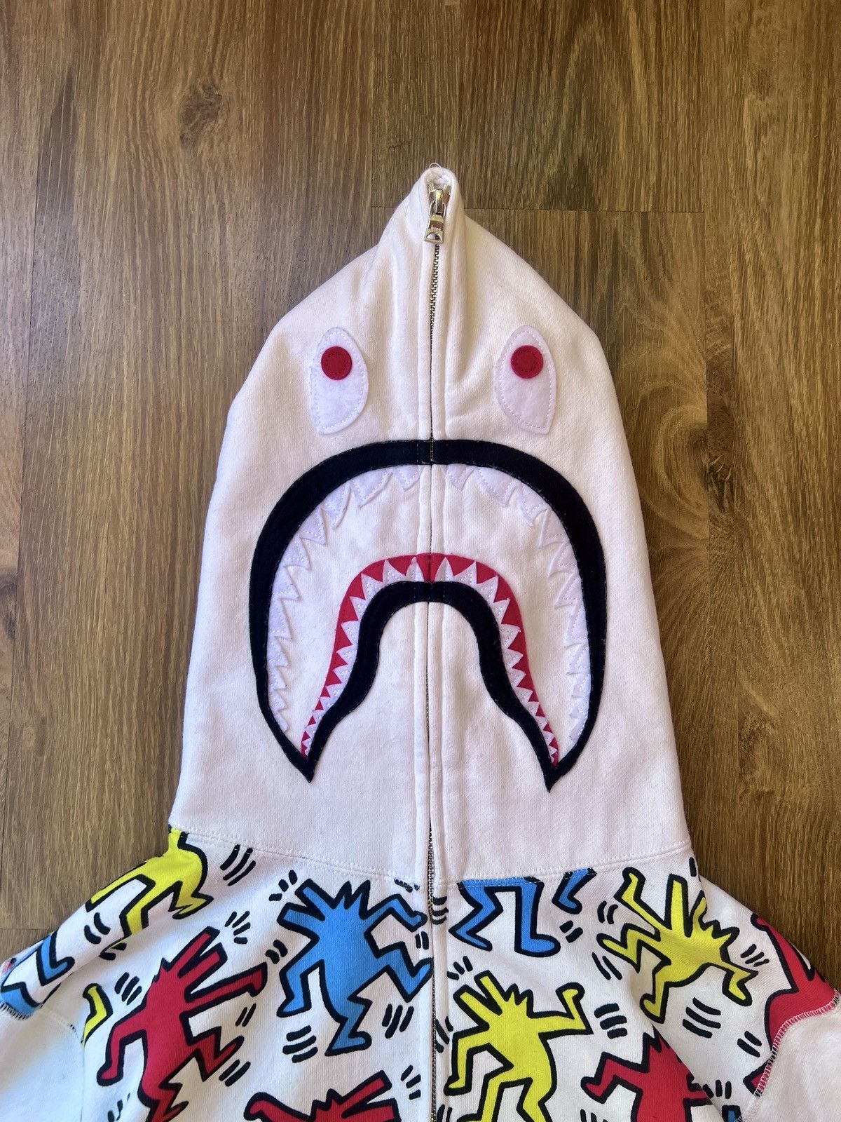Bape × Keith Haring SAMPLE Bape x Keith Haring Shark Full Zip Hoodie |Super Rare Size US L / EU 52-54 / 3 - 7 Thumbnail