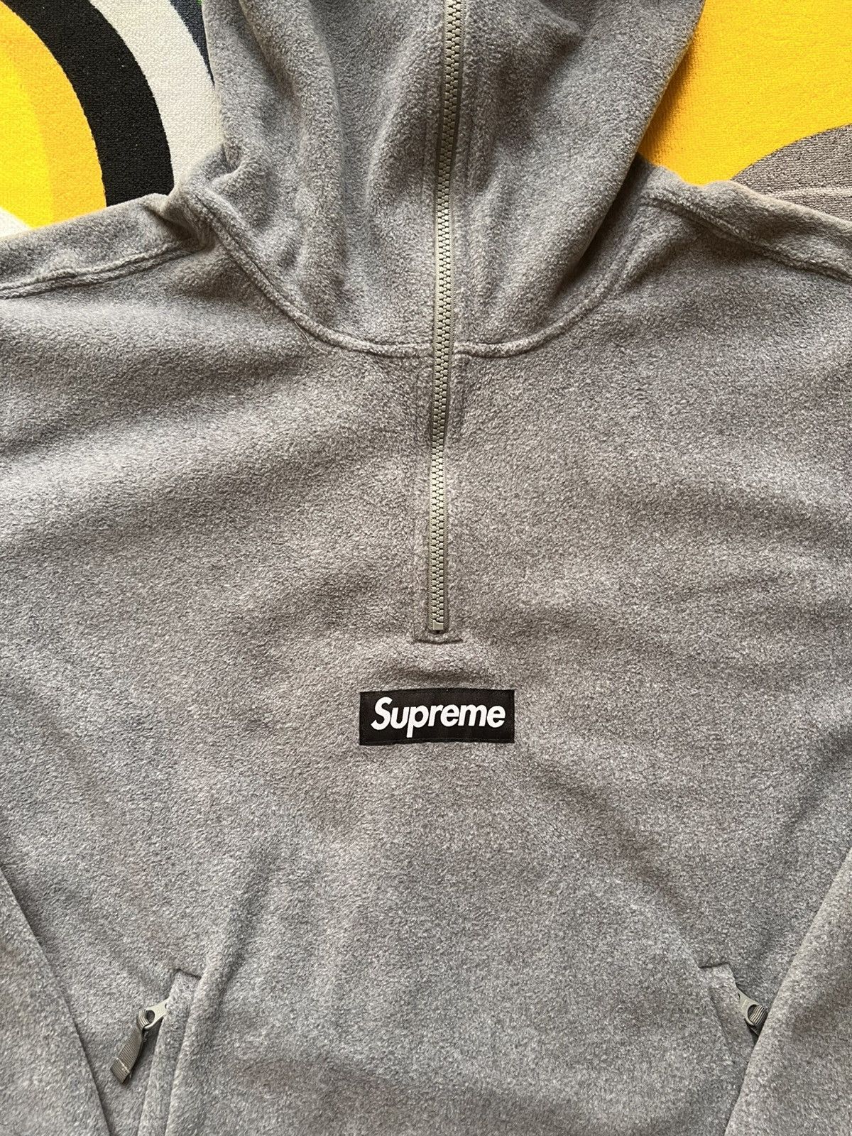 Supreme M Supreme Polartec Face Mask Half Zip Hooded Sweatshirt grey Size US M / EU 48-50 / 2 - 14 Thumbnail