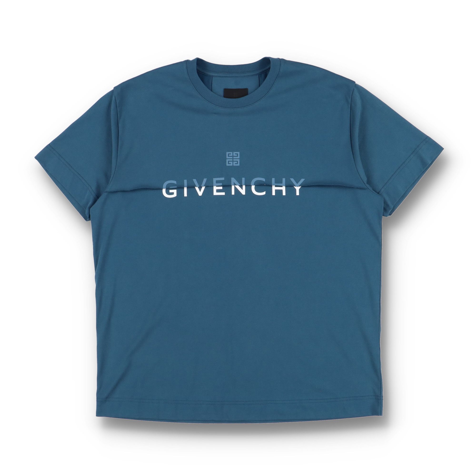 Blue 4G Logo Oversized Overlay T-Shirt