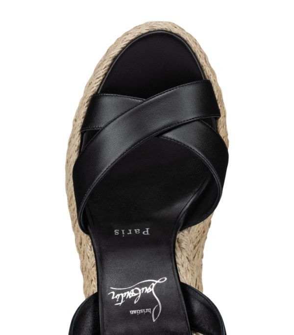 Christian Louboutin o1s1wg110924 Mariza Zeppa Heeled in Black Size US 5 / IT 35 - 4 Thumbnail