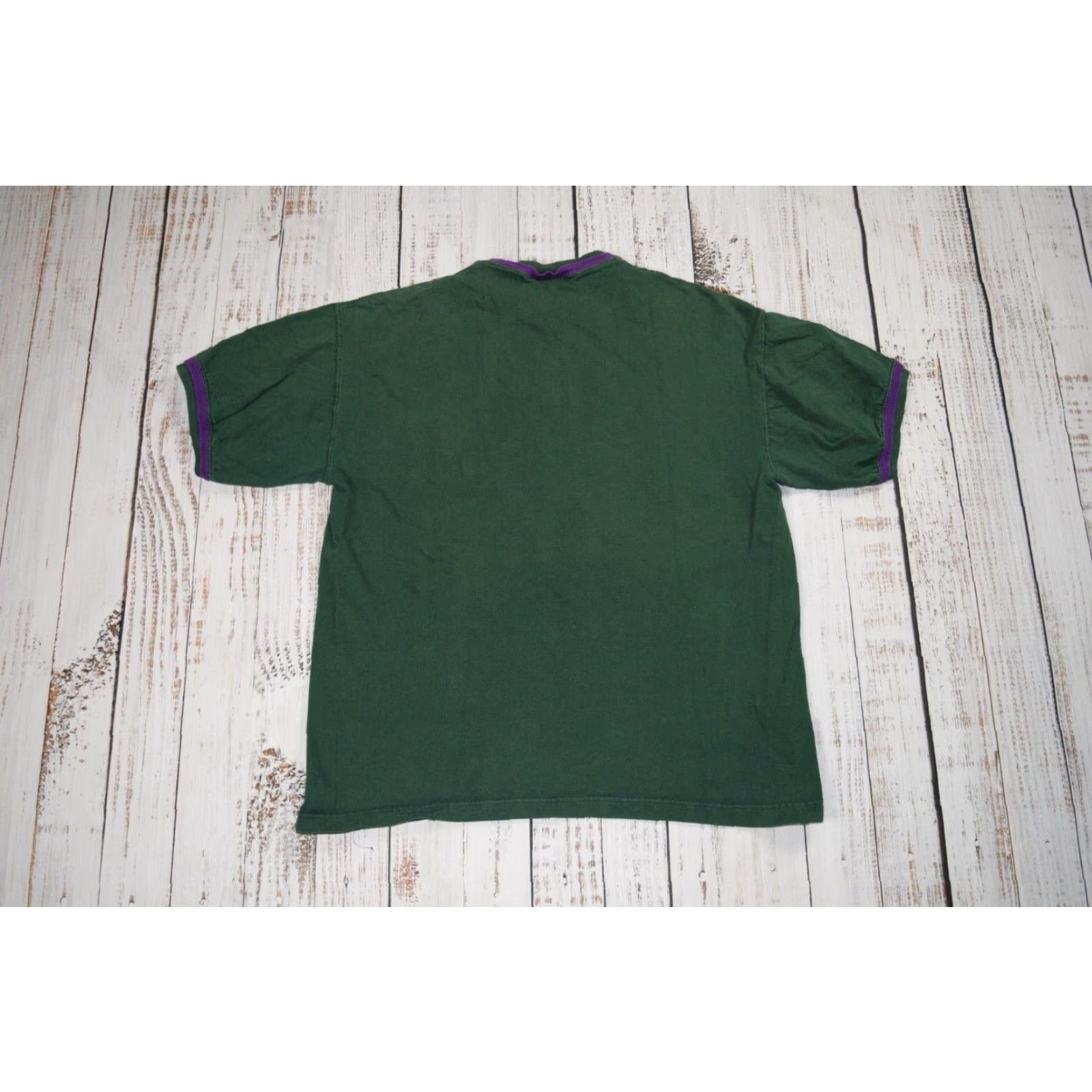 McGregor VINTAGE MacGregor 1990s Grunge Green Double Collar Short Sleeve T-Shirt XL Men Size US XL / EU 56 / 4 - 6 Thumbnail
