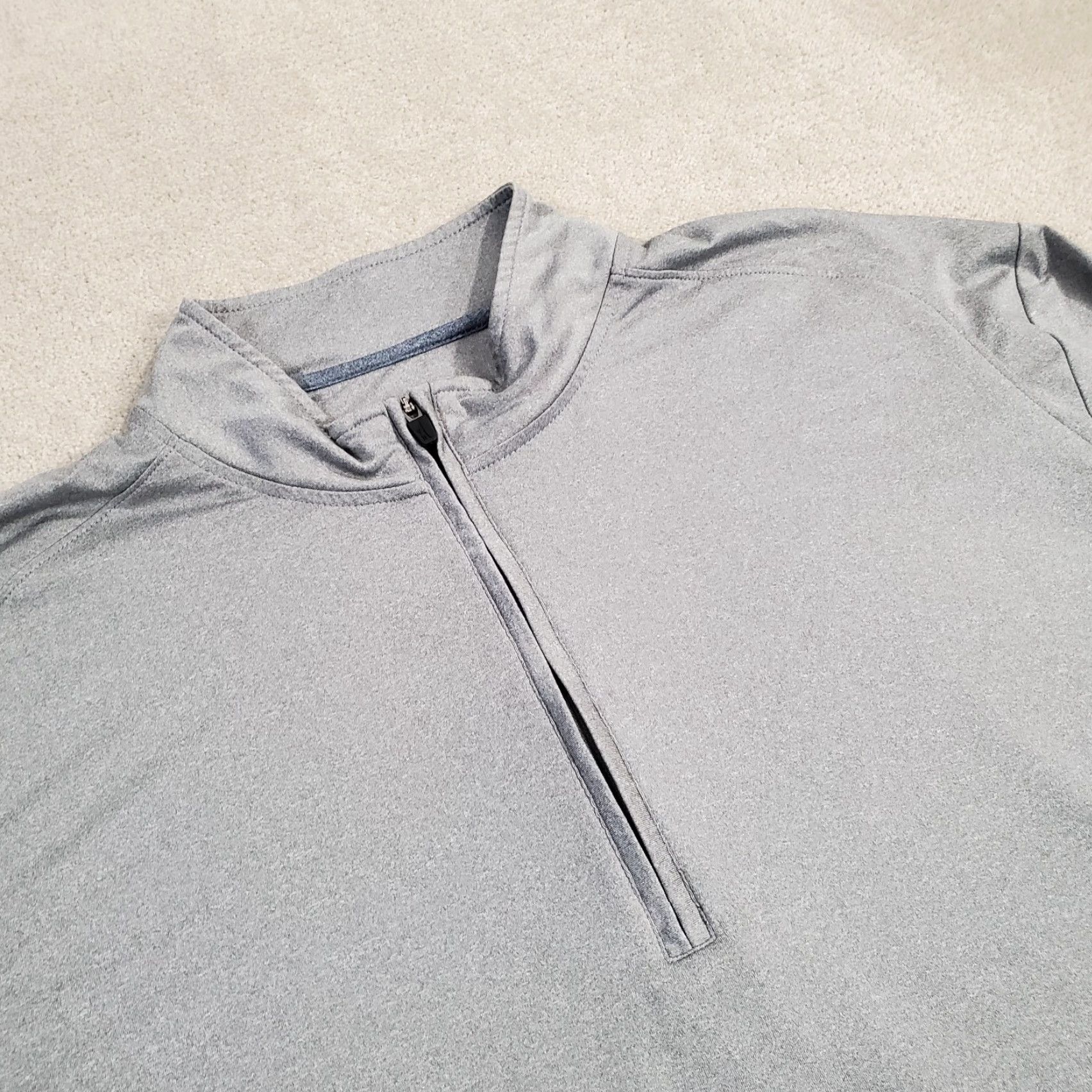 johnnie-O Johnnie-O Pullover Mens XL Gray Quarter Zip Shirt Jacket Performance Mock Neck Logo 1/4 Zip Casual Golf Regular Style Pullover Long Sleeve Size US XL / EU 56 / 4 - 2 Thumbnail