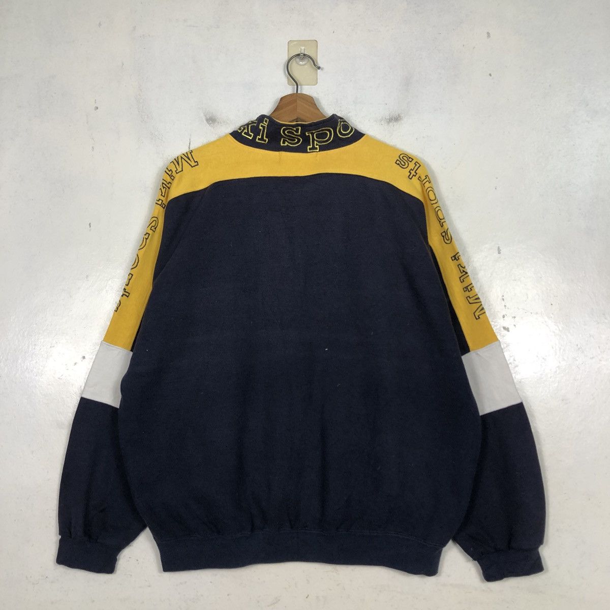 Japanese Brand 📌Half Zipper Sweatshirt Miki Sports Big Logo Size US L / EU 52-54 / 3 - 12 Thumbnail