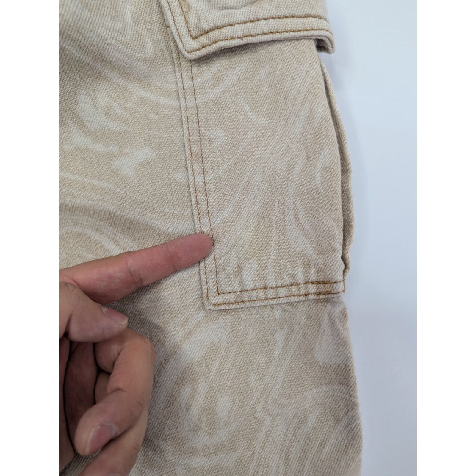 Urban Outfitters Urban Outfitters BDG Skate Jeans Size 29W High Rise Cargo Utility Straight Leg Beige Women 80s 90s Size 29" - 7 Thumbnail