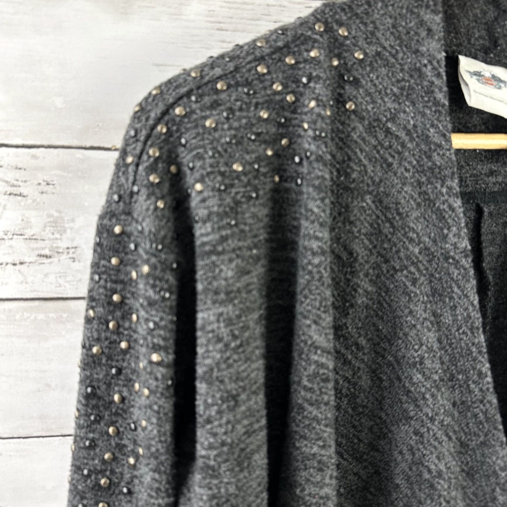 Harley Davidson Harley-Davidson Womens Cardigan Open Medium Dark Gray bling Size M / US 6-8 / IT 42-44 - 3 Thumbnail