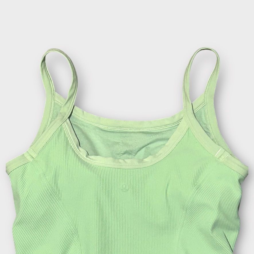 Lululemon Lululemon Ribbed Yoga Bodysuit 10 Creamy Mint Athleisure EUC Size L / US 10 / IT 46 - 8 Thumbnail