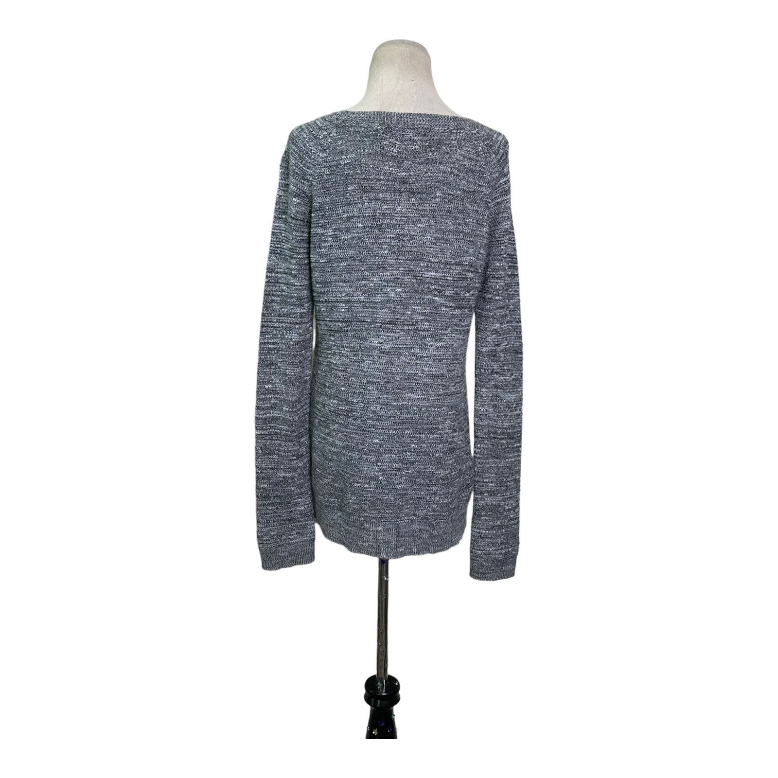 Loft LOFT gray long sleeves cotton sweater size M Size M / US 6-8 / IT 42-44 - 2 Thumbnail