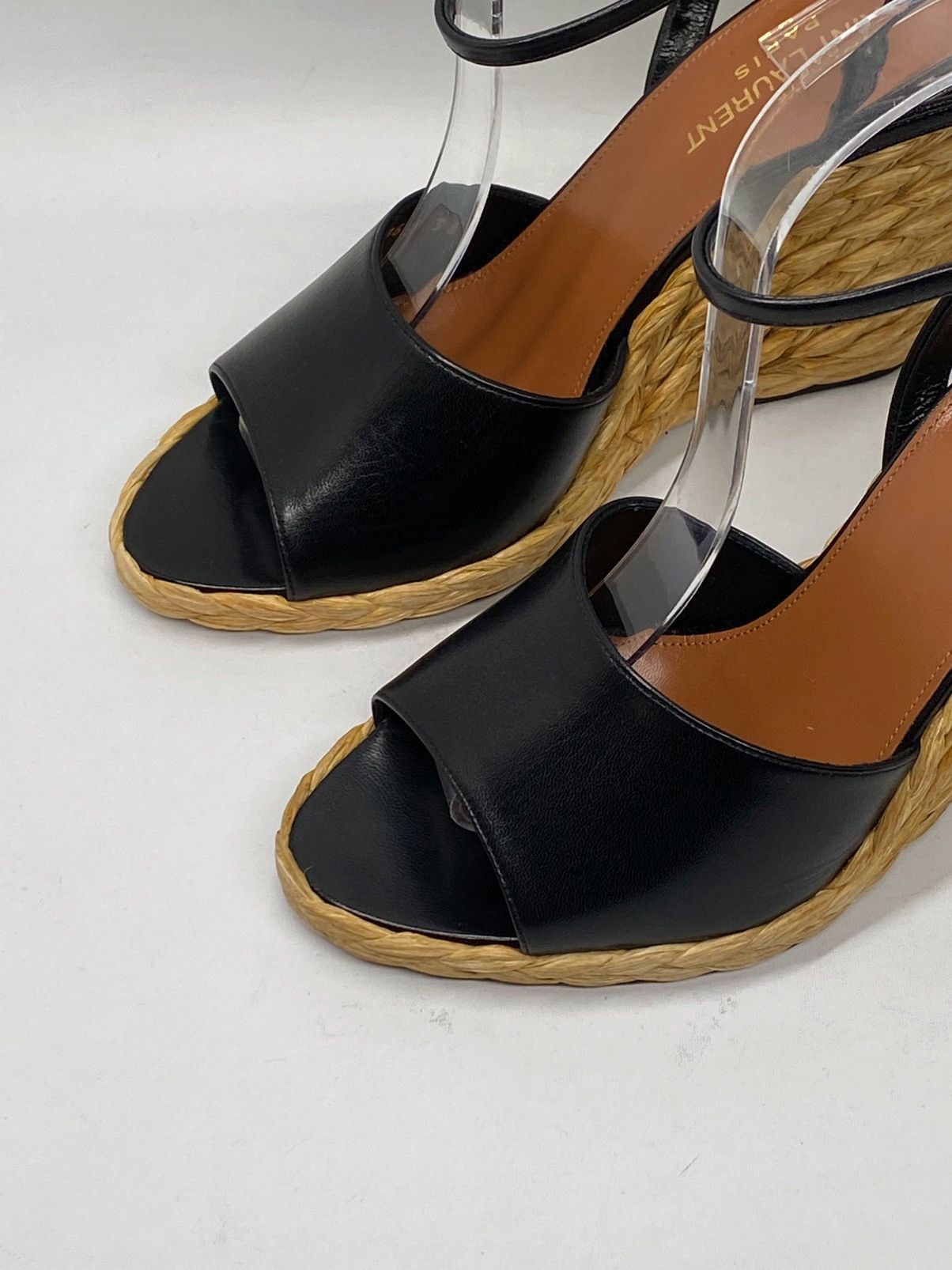 Yves Saint Laurent Saint Laurent leather espadrille wedge sandals size 38 Size US 8 / IT 38 - 8 Thumbnail