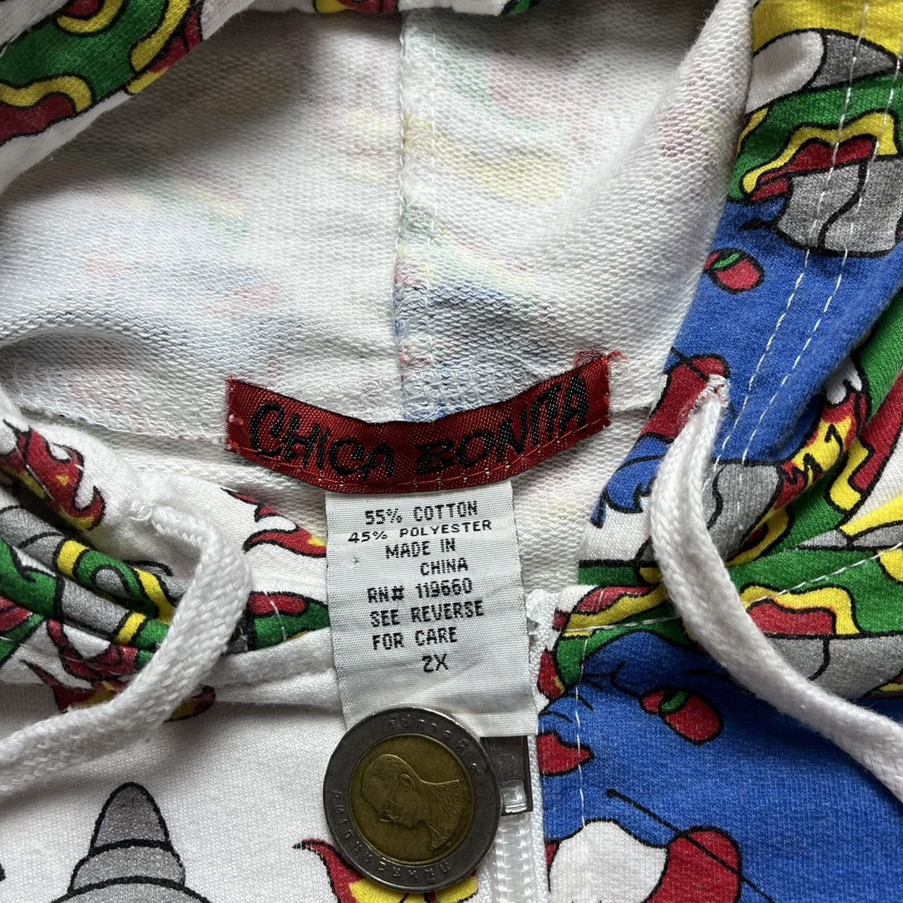 Vintage Vintage Chica Bonita Hoodie Size US XXL / EU 58 / 5 - 4 Thumbnail