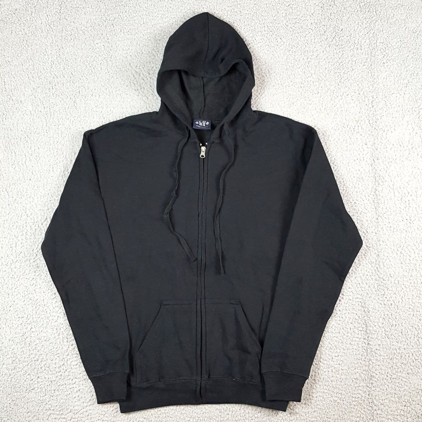 Vintage VINTAGE Black Full Zip Hooded Sweatshirt XL Hooded Men's Normcore Hoodie Crewneck Sweatshirt Size US XL / EU 56 / 4 - 2 Thumbnail