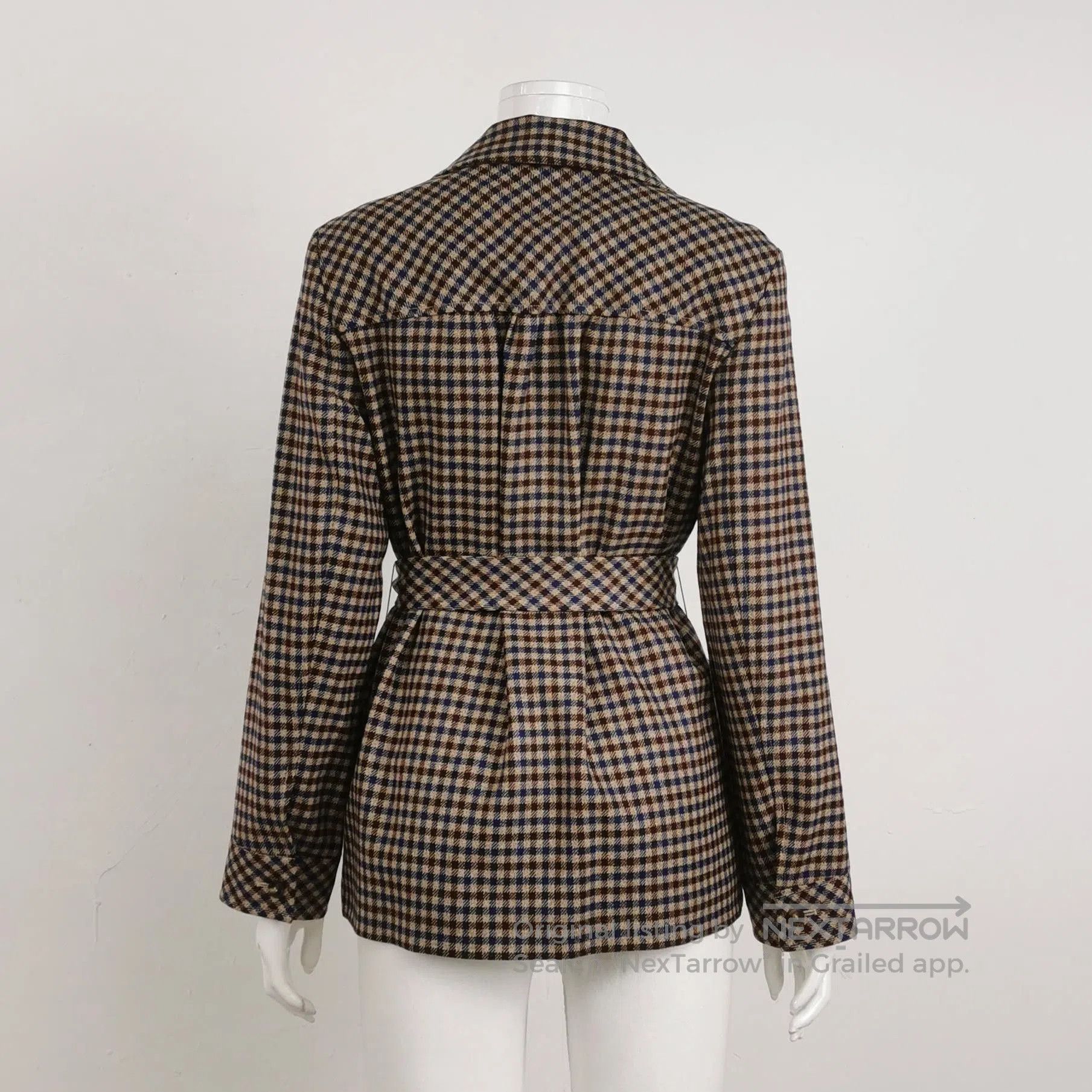 Weekend Max Mara Weekend Max Mara Wool Belted Check Coat XS US2. Size XS / US 0-2 / IT 36-38 - 3 Thumbnail