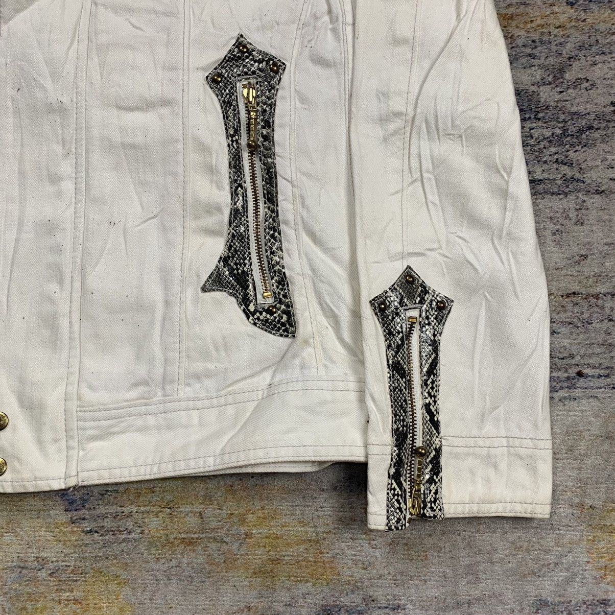 HIDEAWAYS Hideaway nicole mix synthetic leather python pattern jacket Size US M / EU 48-50 / 2 - 4 Thumbnail